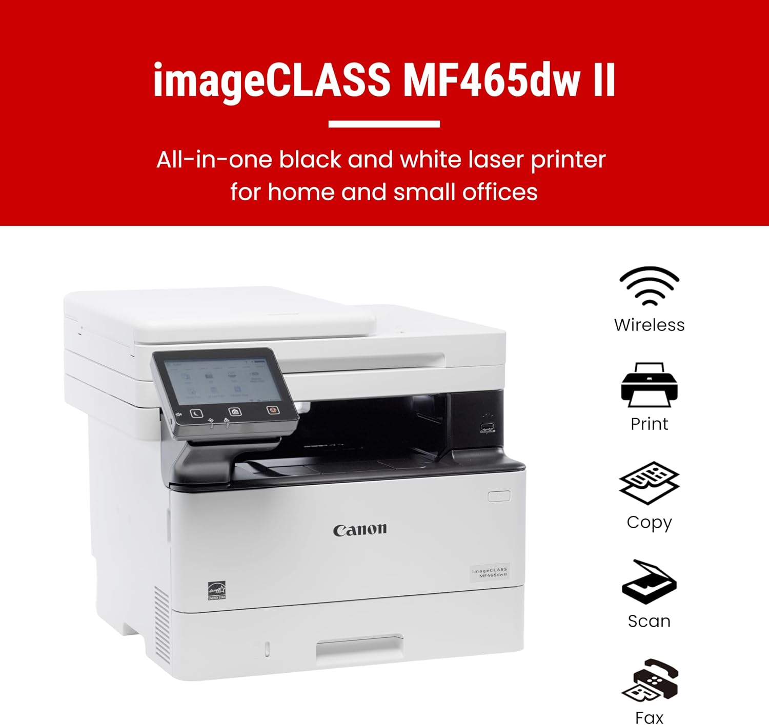 Detalle de Canon monochrome laser printer MF465dw II