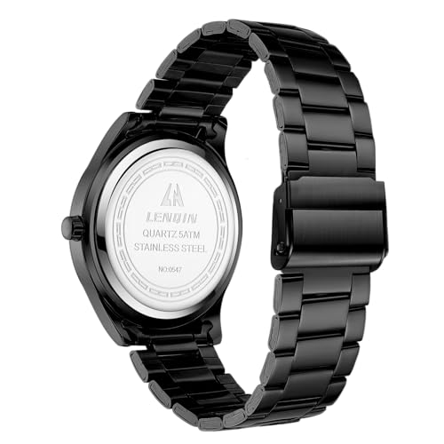 Detalle de LN LENQIN Orologio Uomo Acciaio Inox Analogico Quarzo Impermeabile 30M