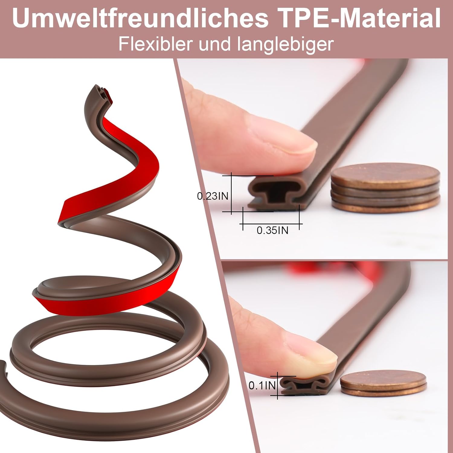 Thumbnail 3 de Selbstklebende Türdichtung Gummidichtung für Fenster & Türen – Zugluftstopper von Hzetuu