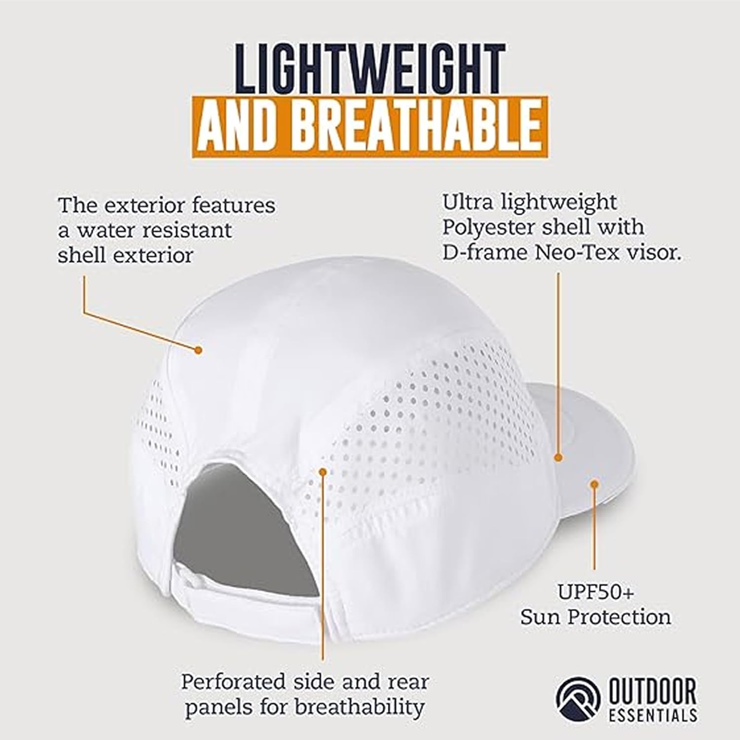 Thumbnail 2 de Cappellino sportivo UPF 50 OutdoorEssentials per corsa e palestra