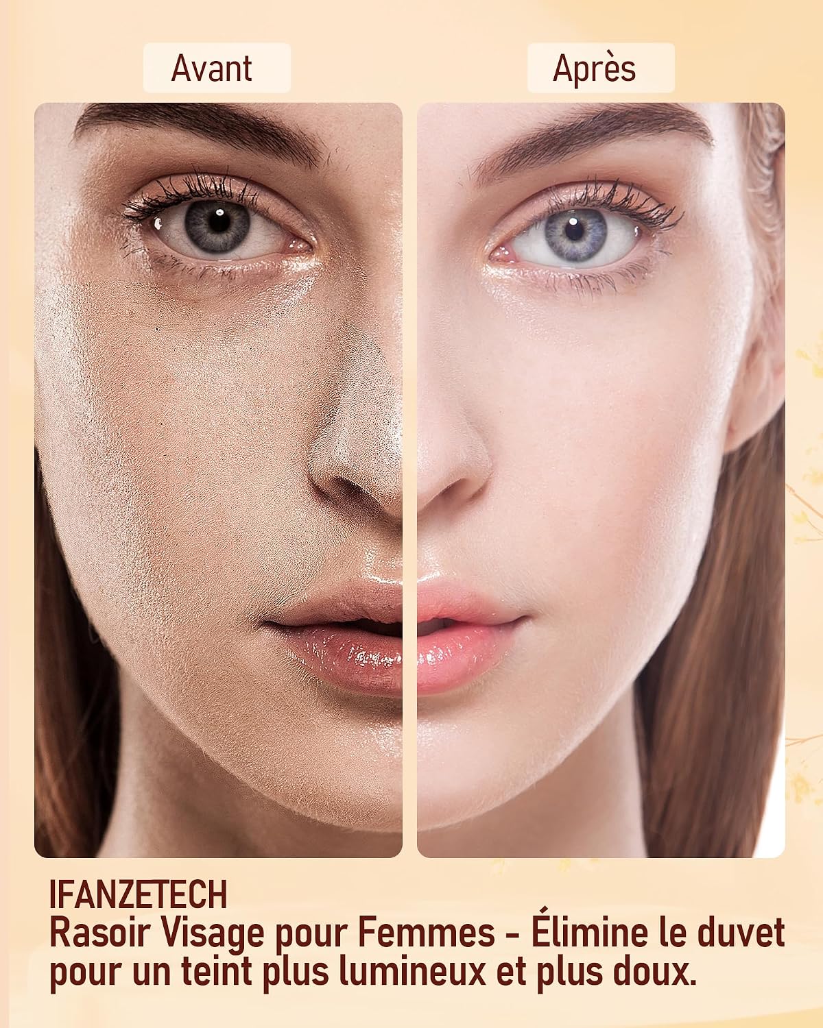Thumbnail 2 de Tondeuse à sourcils & rasoir visage femme 2 en 1 rechargeable avec lumière LED