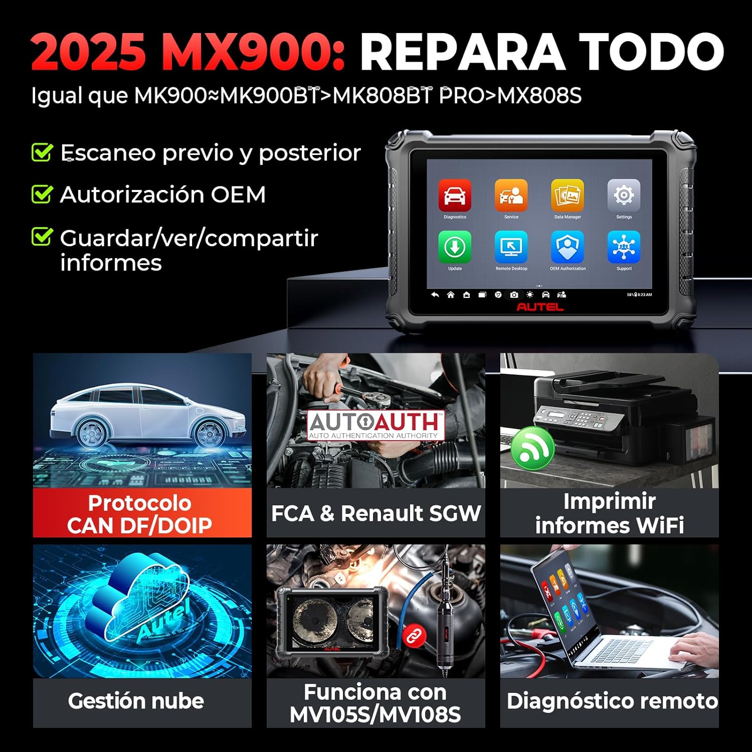 Thumbnail 6 de Autel MaxiCheck MX900 diagnóstico OBD2 coche