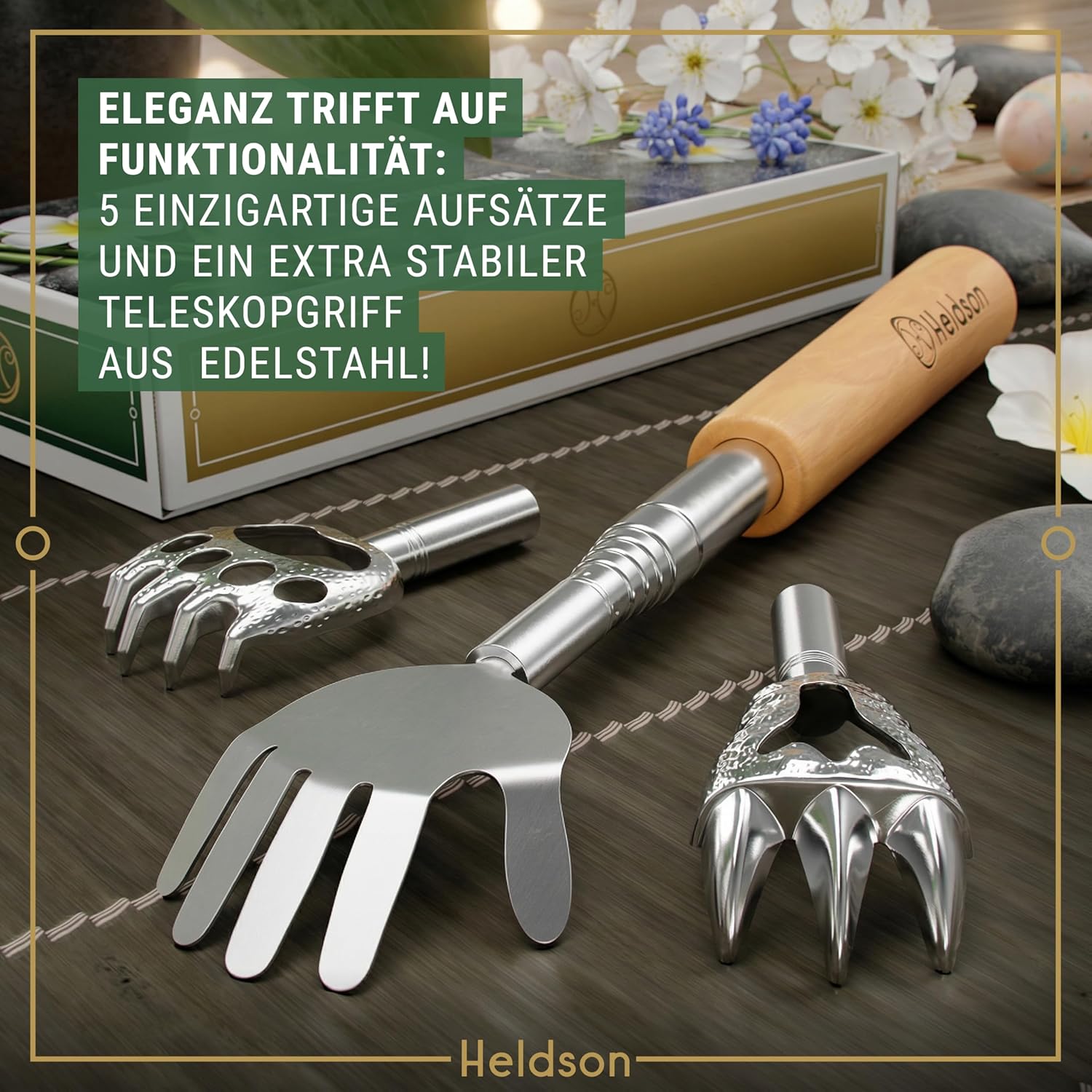 Detalle de HELDSON Rückenkratzer Holz 73 cm