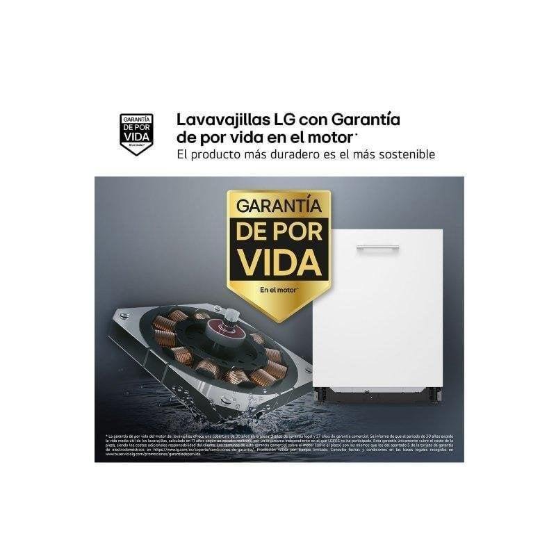 Detalle de Lavavajillas LG Quadwash Integrable 14 Servicios con Easy Rack Plus y ThinQ