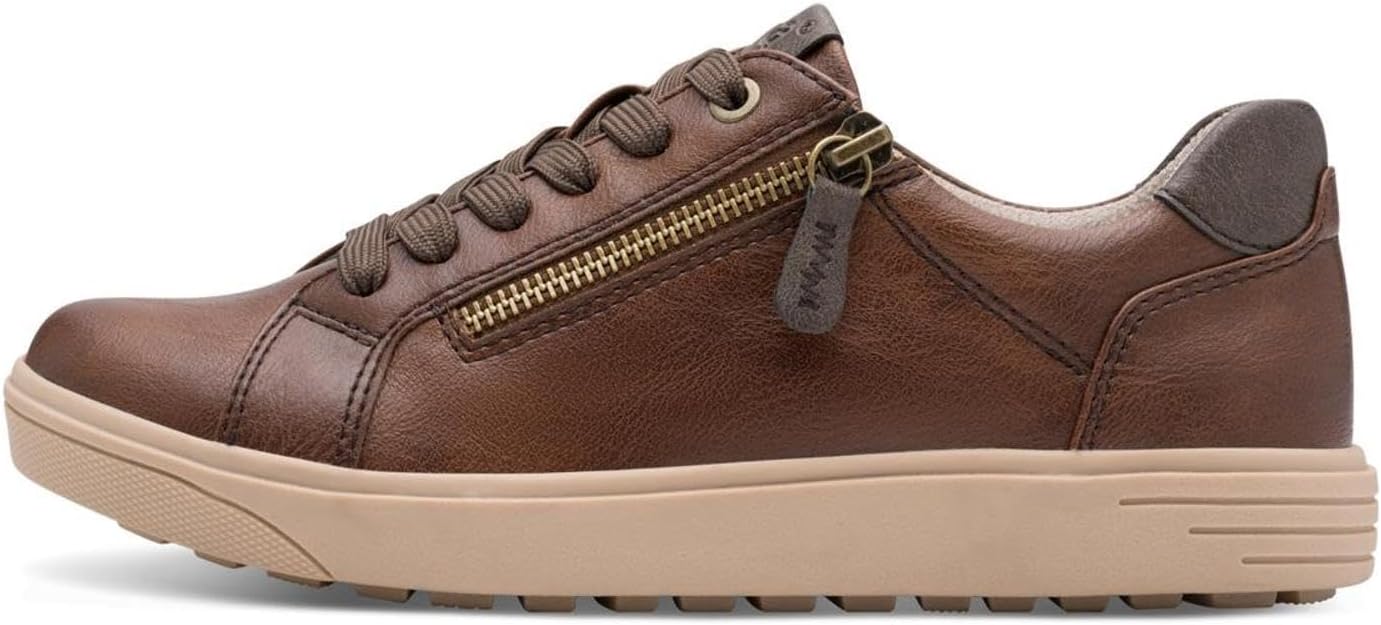 Detalle de Jana Baskets Femme Plates avec Fermeture éclair Vegan – confort largeur H et finition vegan