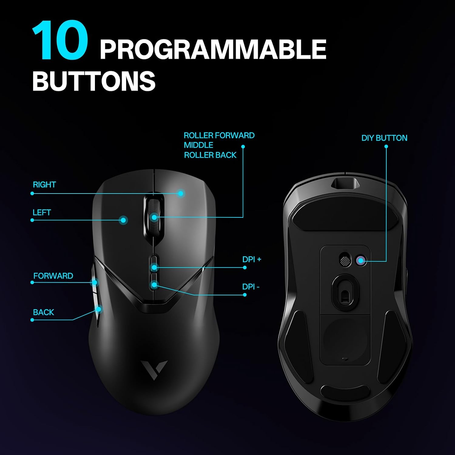 Thumbnail 6 de Rapoo VT9Pro Wireless Gaming Mouse (PAW 3398, 26,000 DPI, 4K polling) with 10 programmable buttons