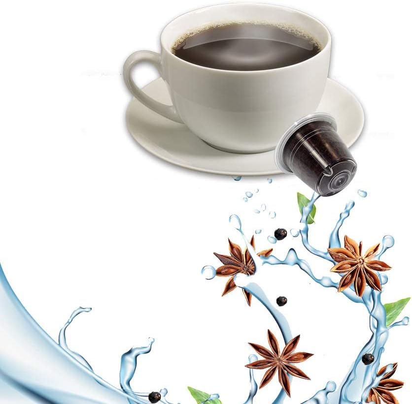 Detalle de Kickkick Caffè Aromatizzato Sambuca in Capsule per Nespresso – 50 Capsule