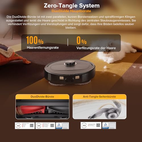 Detalle de roborock Qrevo S5V Saugroboter mit Wischfunktion & Hebarem Wischmopp – intelligente Reinigung mit Paketleistung