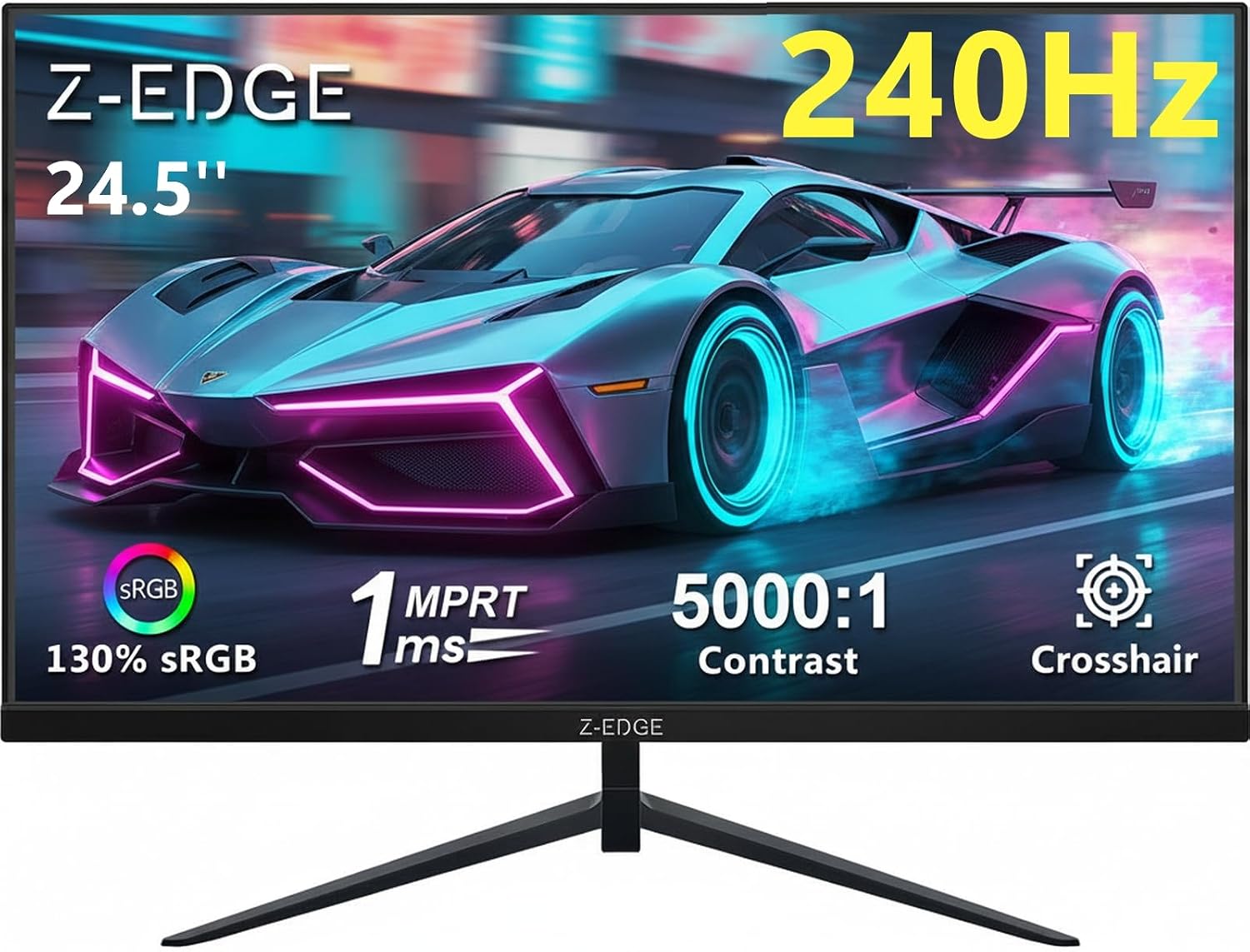 Detalle de Z-Edge 24,5" Gaming Monitor: 240 Hz, 1 ms MPRT, VA-Panel