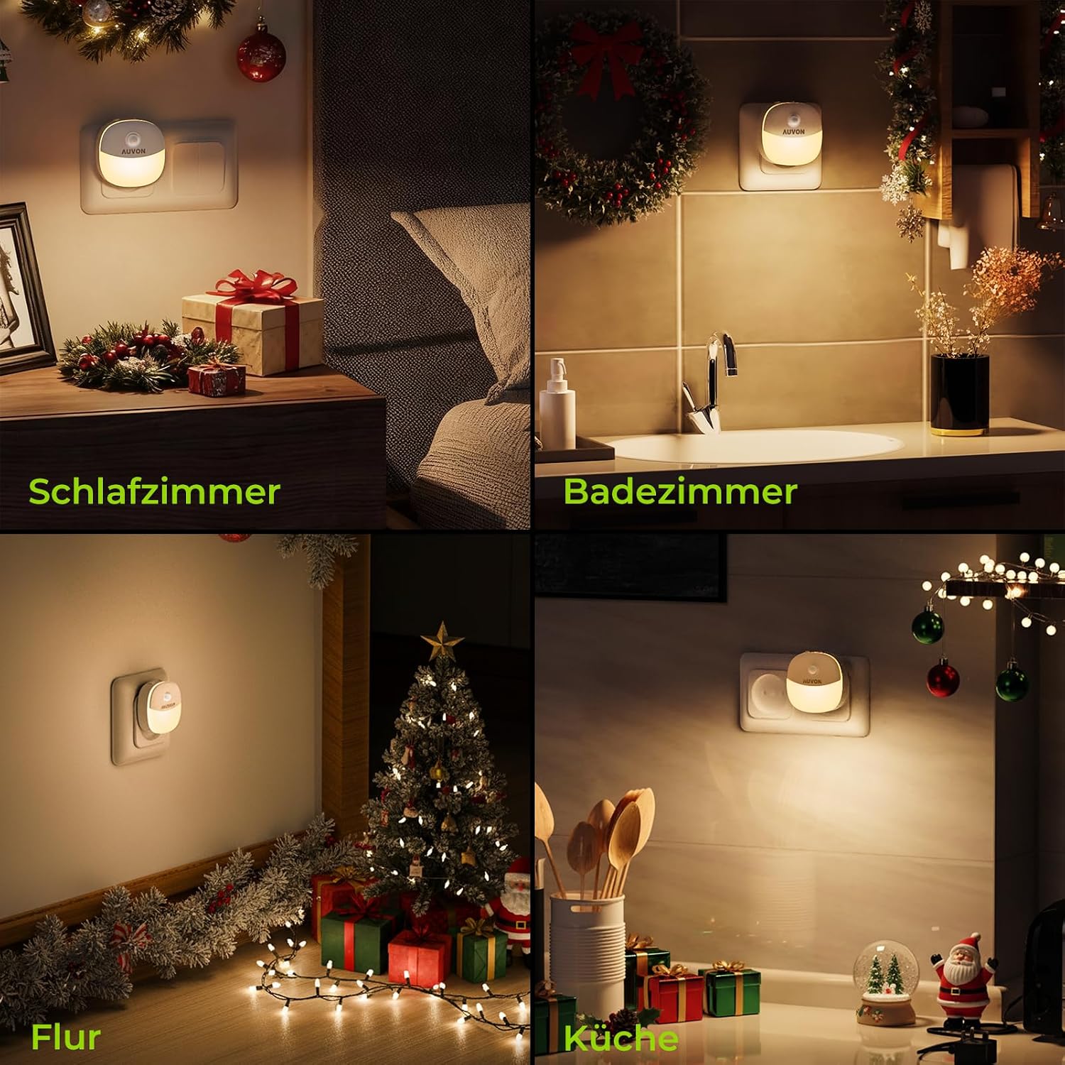 Detalle 2 de AUVON Nachtlicht Steckdose 1-50 lm 🌙