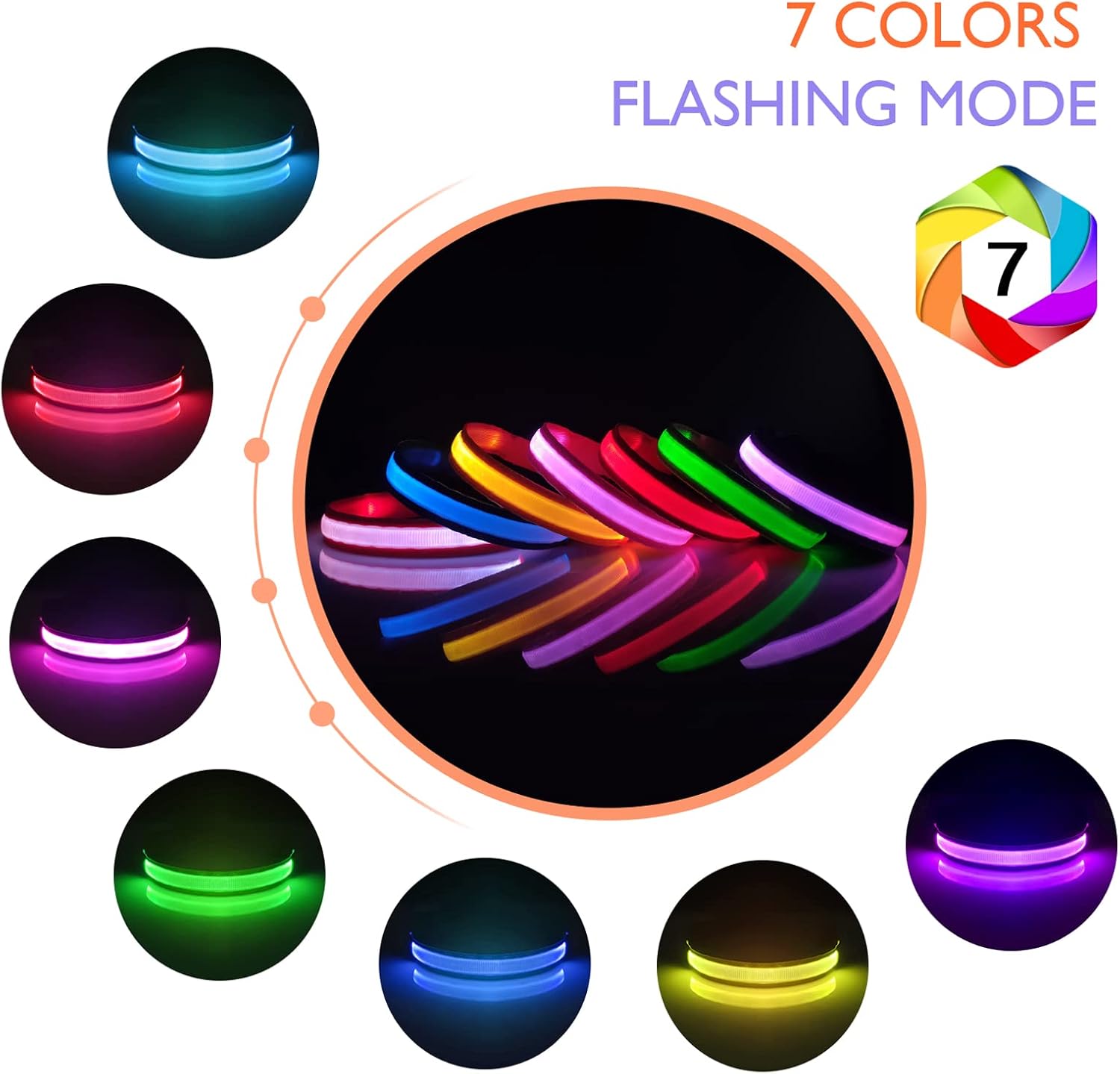 Thumbnail 1 de PcEoTllar Collar LED Recargable para Perros