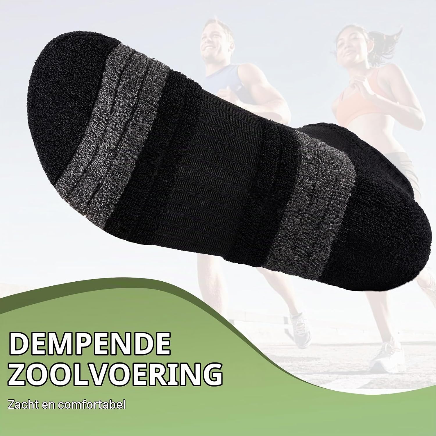 Detalle de SockWaddles sportkorte sokken van bamboe-katoen, 6 paar, gewatteerd en antislip