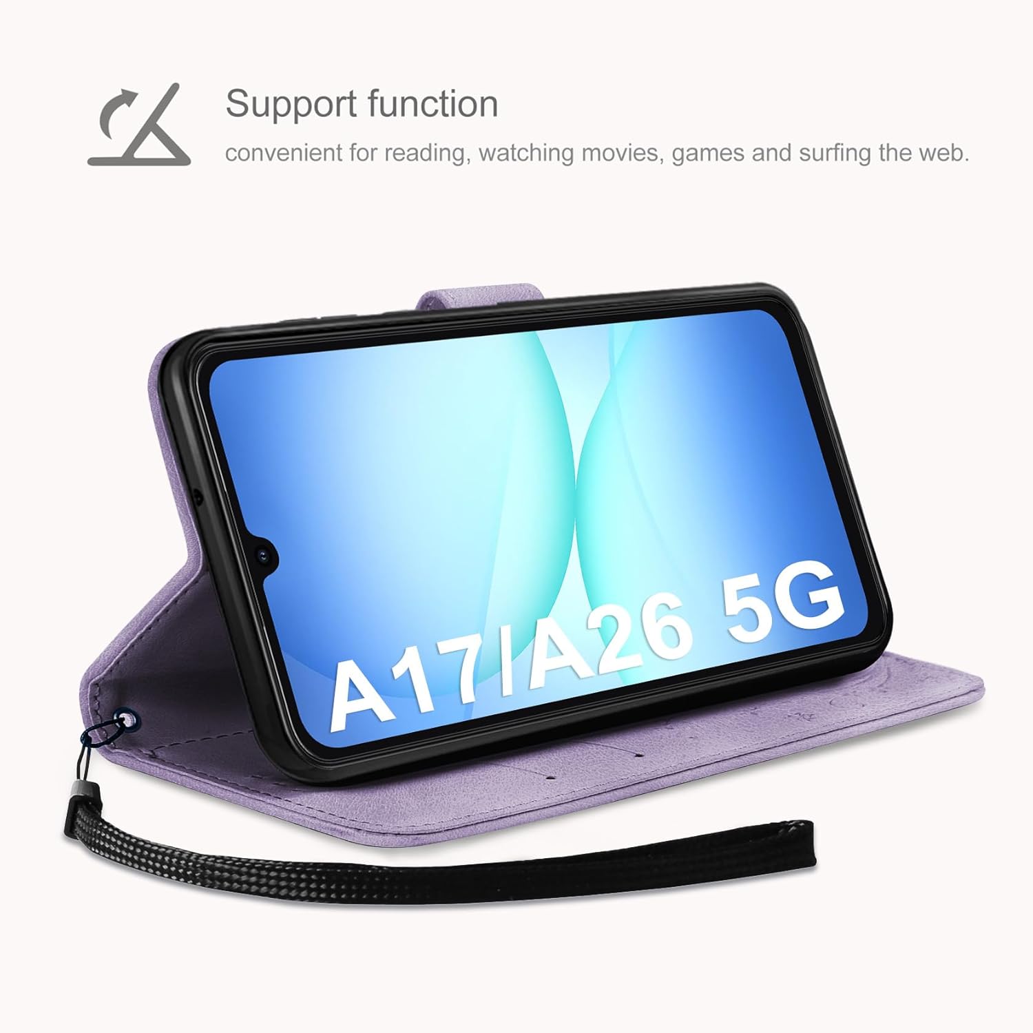 Thumbnail 3 de AROYI Lederhülle für Samsung Galaxy A17 5G / A26 5G – Flip Wallet mit Schutzfolie & Kartenfächern