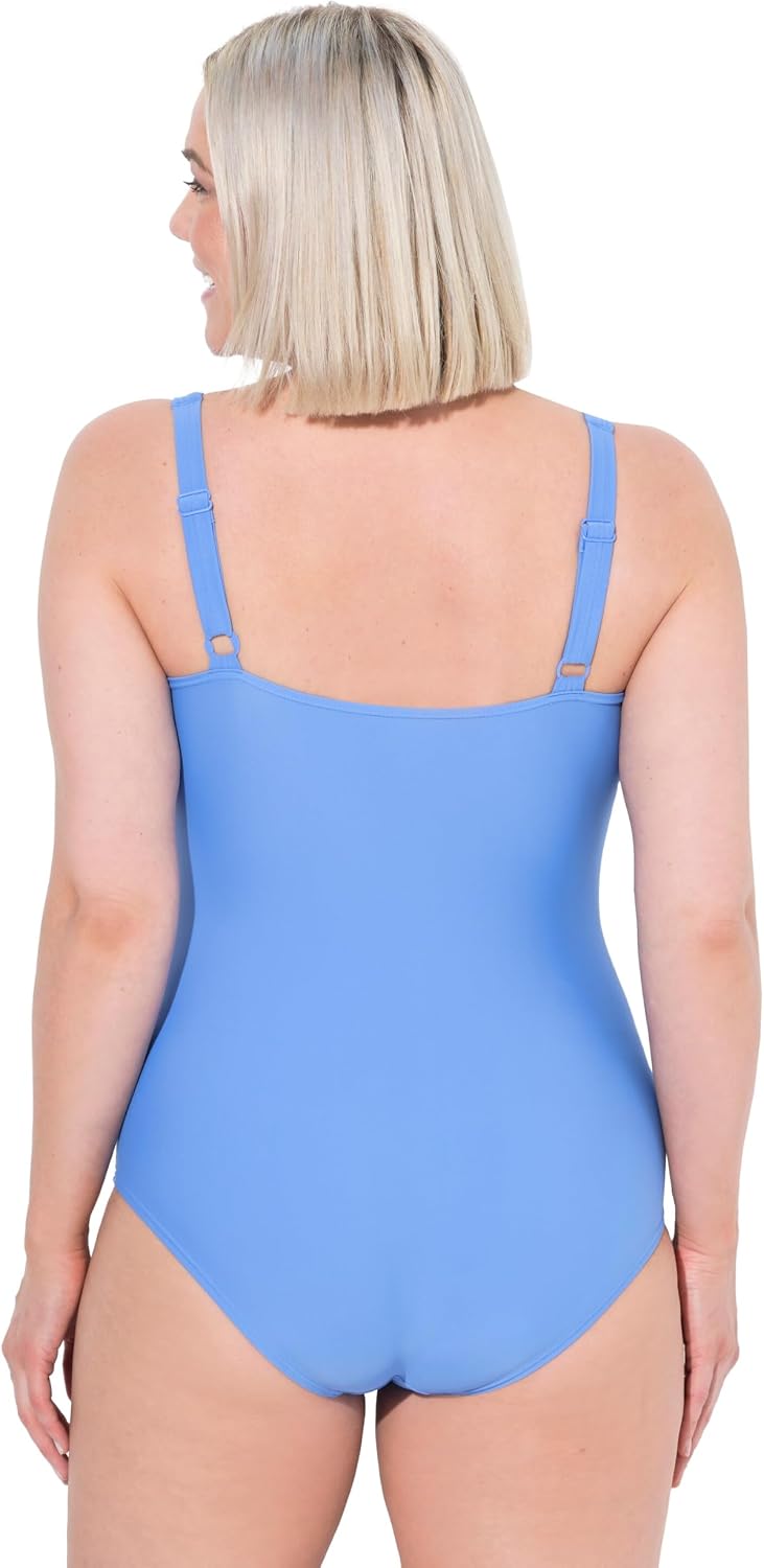 Thumbnail 1 de Ulla Popken Maillot de bain grande taille à fronces avec armatures – matières recyclées