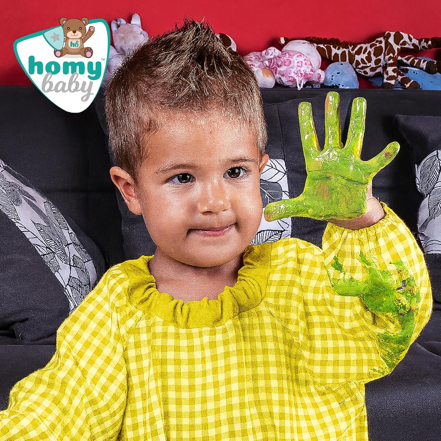 Detalle 2 de HOMYBABY Babi Escolar Infantil 2-3 años (98 cm) Unisex - Bata guardería con puños elásticos y bolsillo