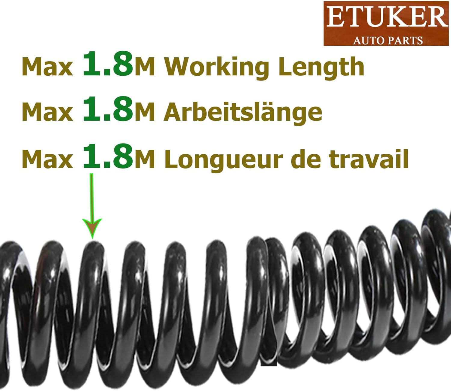 Thumbnail 1 de ETUKER Trailer Extension Coiled Cable 7pin Caravan Extension Lead 1.8M
