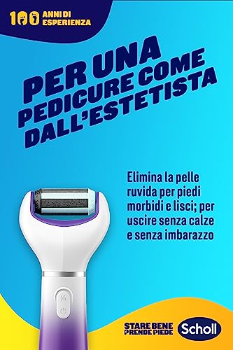 Detalle de Scholl Velvet 2in1 Leviga e Ammorbidisce: pedicure elettronico con 5 testine intercambiabili