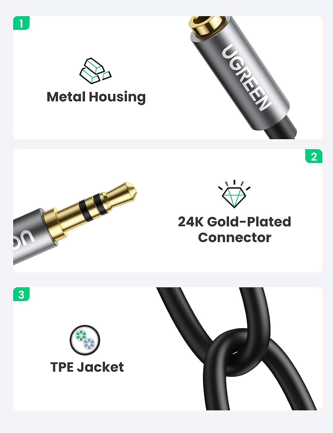 Thumbnail 4 de UGREEN 3.5mm Headphone Splitter 20cm