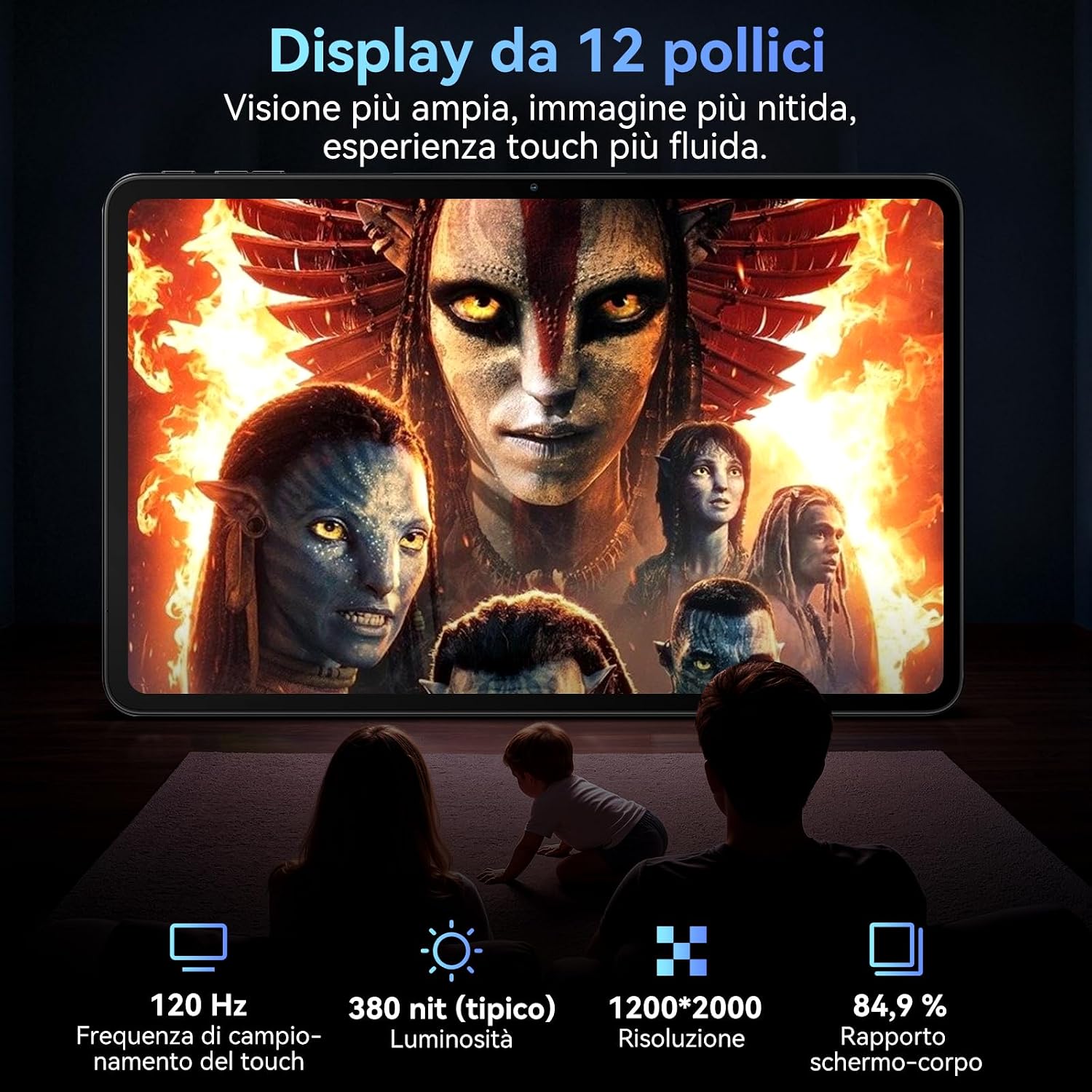 Thumbnail 3 de 2026 Tablet Android 16 con Gemini AI, 12", Tastiera e Penna: potenza portatile completa