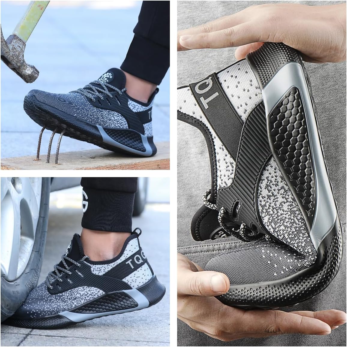 Detalle de TQGOLD Scarpe Antinfortunistiche da Ginnastica Unisex: leggerezza, comfort e protezione