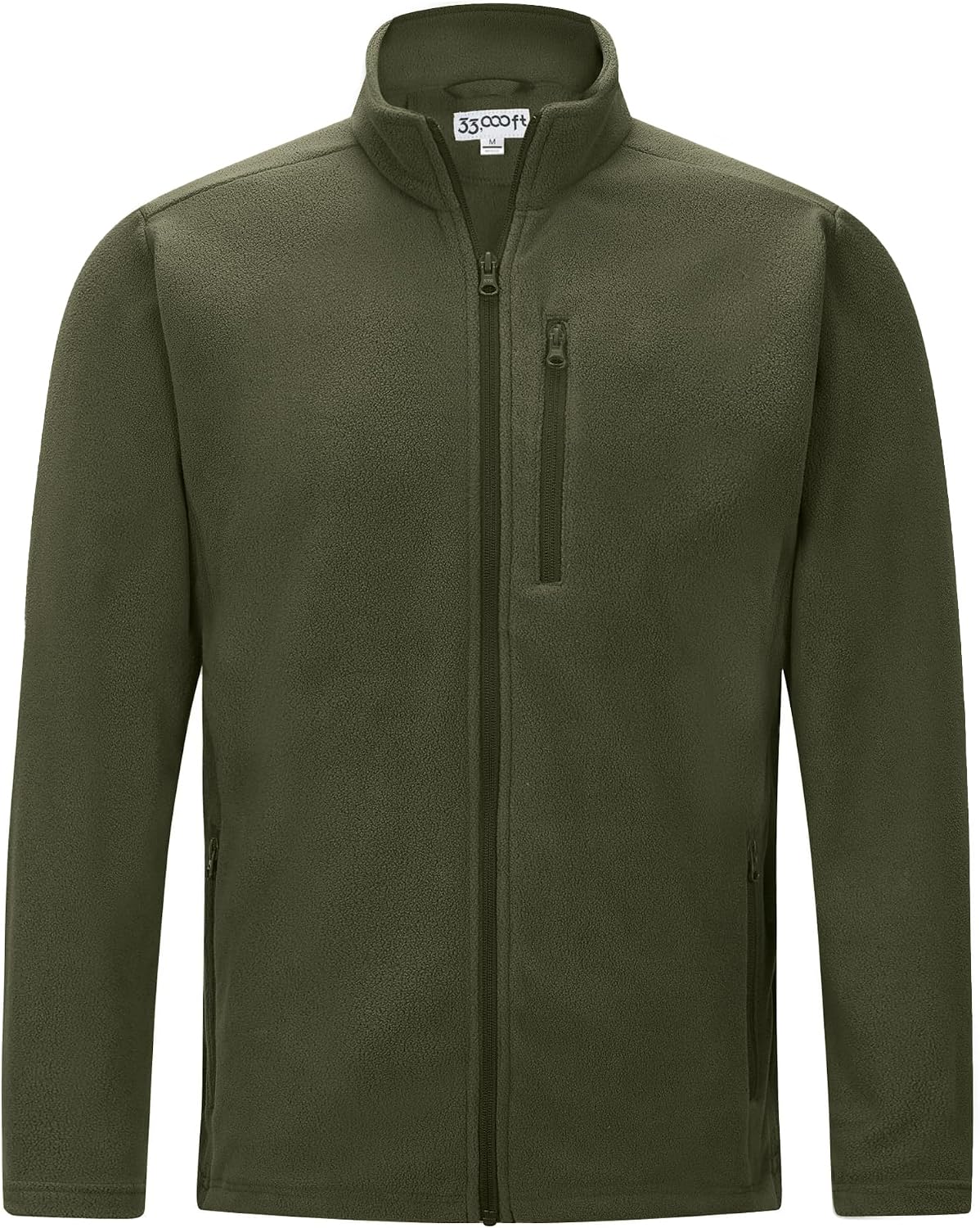 Detalle de 33,000ft Men’s Lightweight Fleece Jacket – Full Zip Microfleece Outdoor Coat