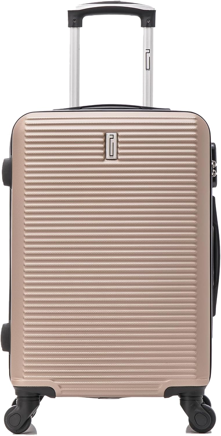 Detalle de CELIMS Handgepäck-Koffer mit Kosmetikkoffer – 55x35x25 cm | Champagne