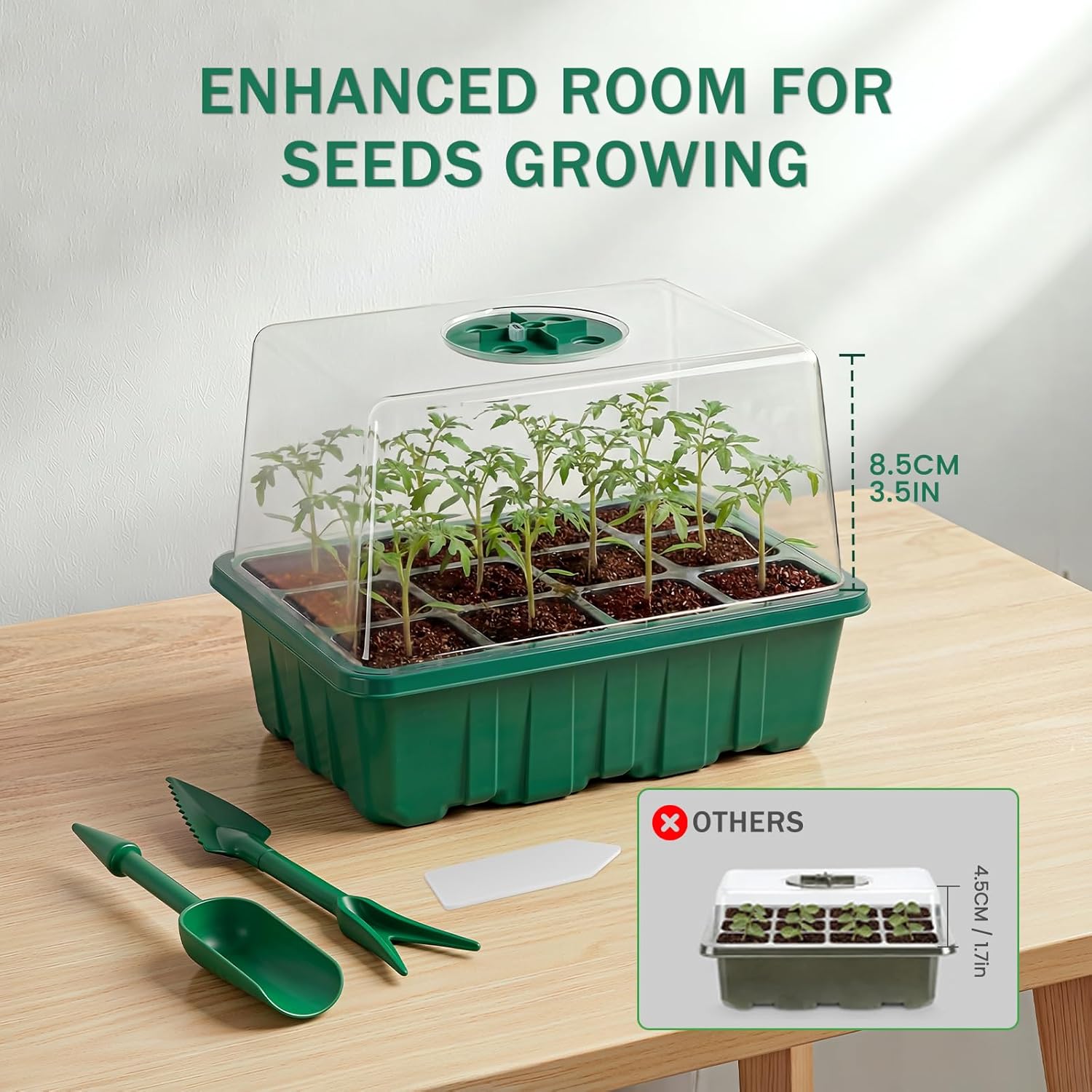 Thumbnail 3 de YAUNGEL Mini Serre Pour Plantes avec Lampe 4 Pièces