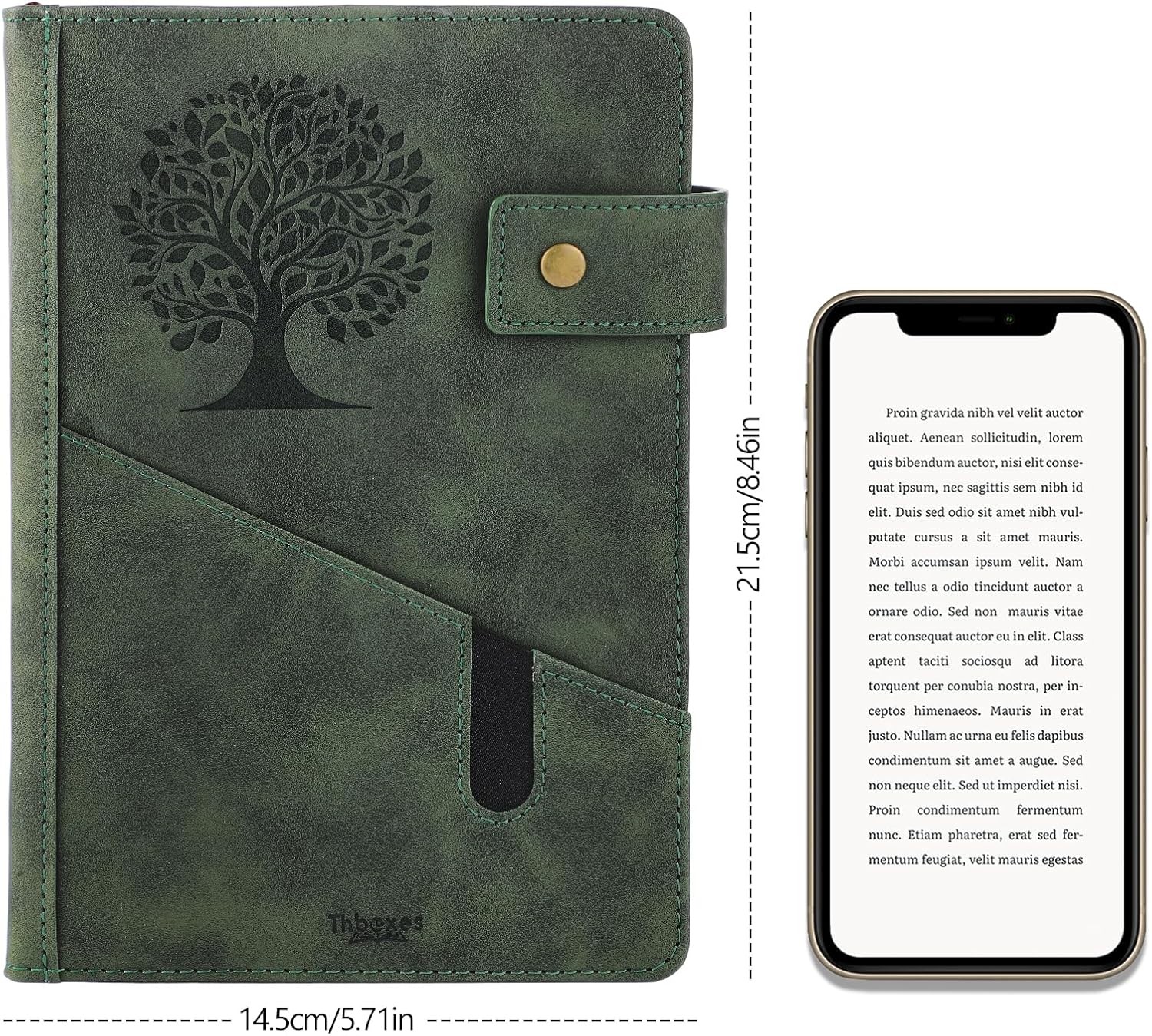 Detalle 2 de Thboxes A5 Journal: Leather Hardcover Notebook
