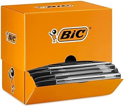 Detalle de BIC Cristal Original, Bolígrafos Negros 1.0 mm – Caja 150 ✍
