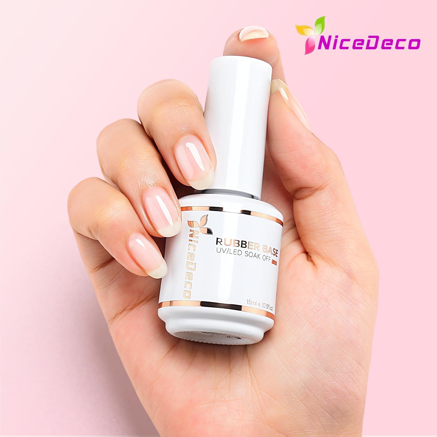 Thumbnail 4 de Nicedeco Professionale Clear Base Rubber Gel e No Wipe Top Coat Set: Rinforzo, Autolivellante e Finish Naturale (15ML)