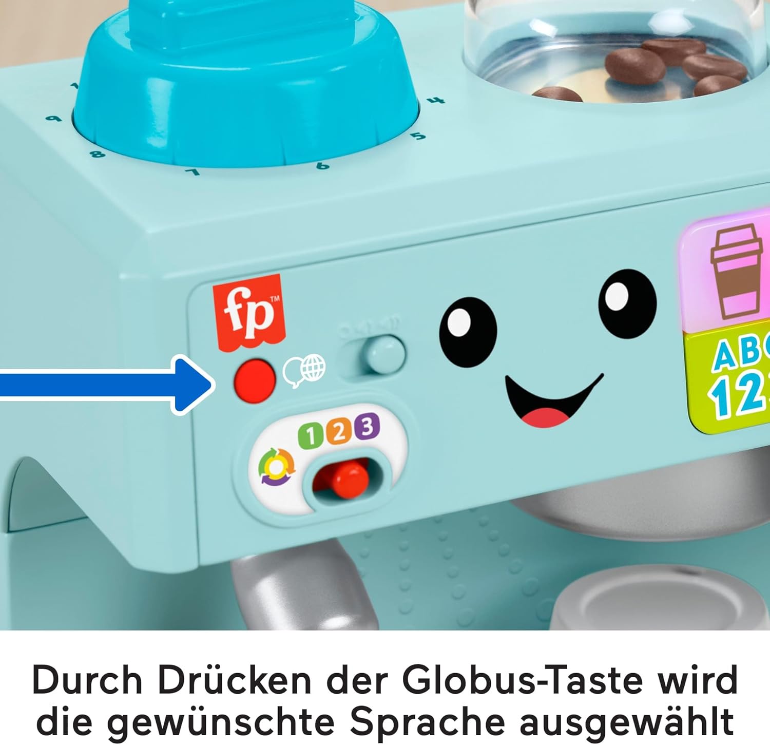 Thumbnail 2 de Fisher-Price Kleinkinderspielzeug „Mein Barista-Set“ (HYR98) mit Lernstufen und 10 Teilen ab 18 Monaten