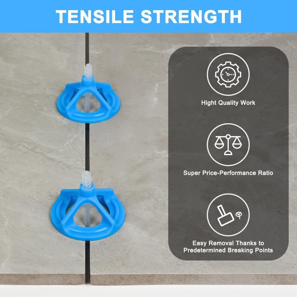 Thumbnail 4 de Flintronic Tile Leveling System 2mm – 100pcs Tile Leveling Clips & 100pcs 2mm Screw Base