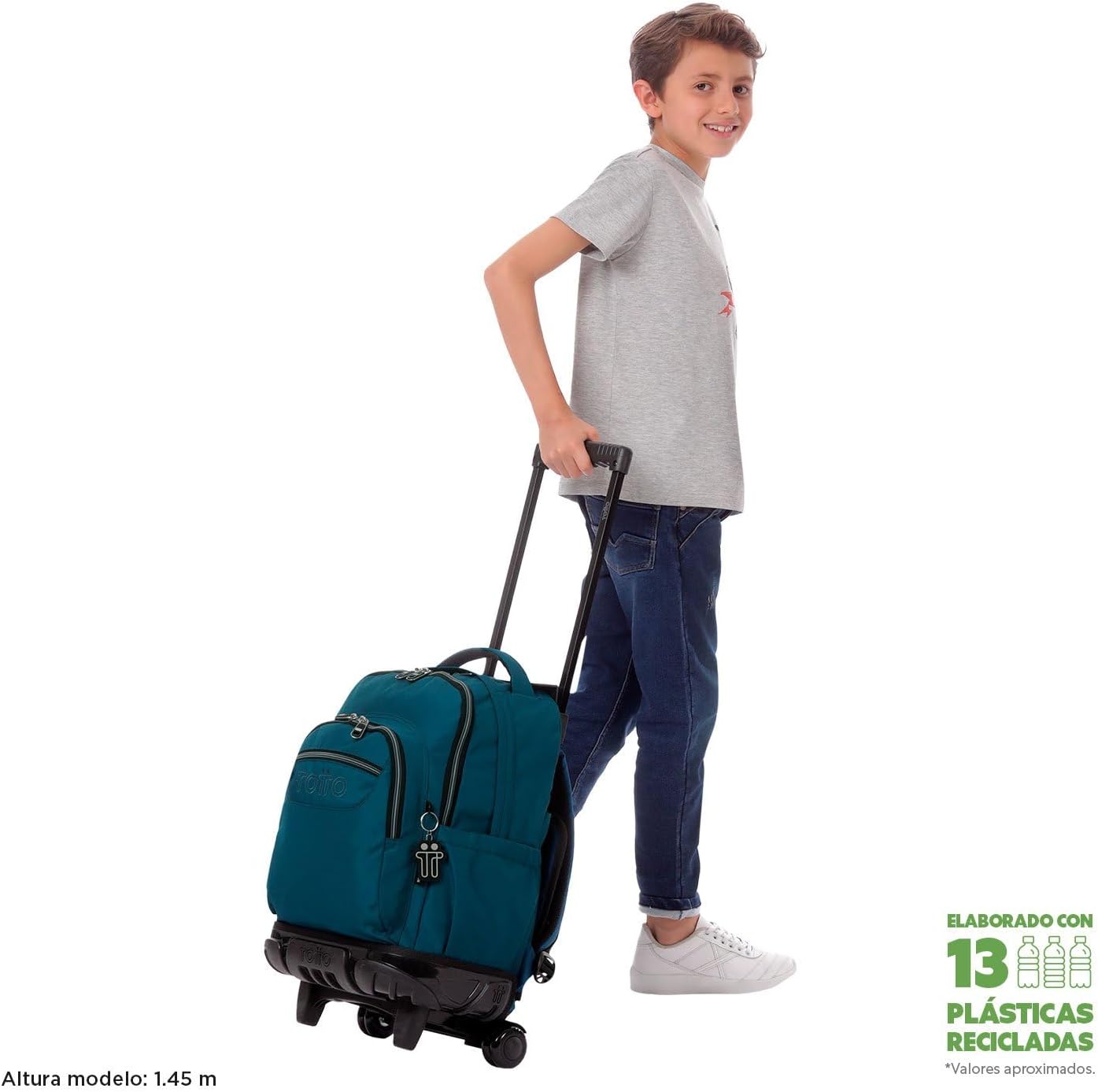 Detalle 2 de Totto Renglones Mochila escolar con ruedas 26,21 L