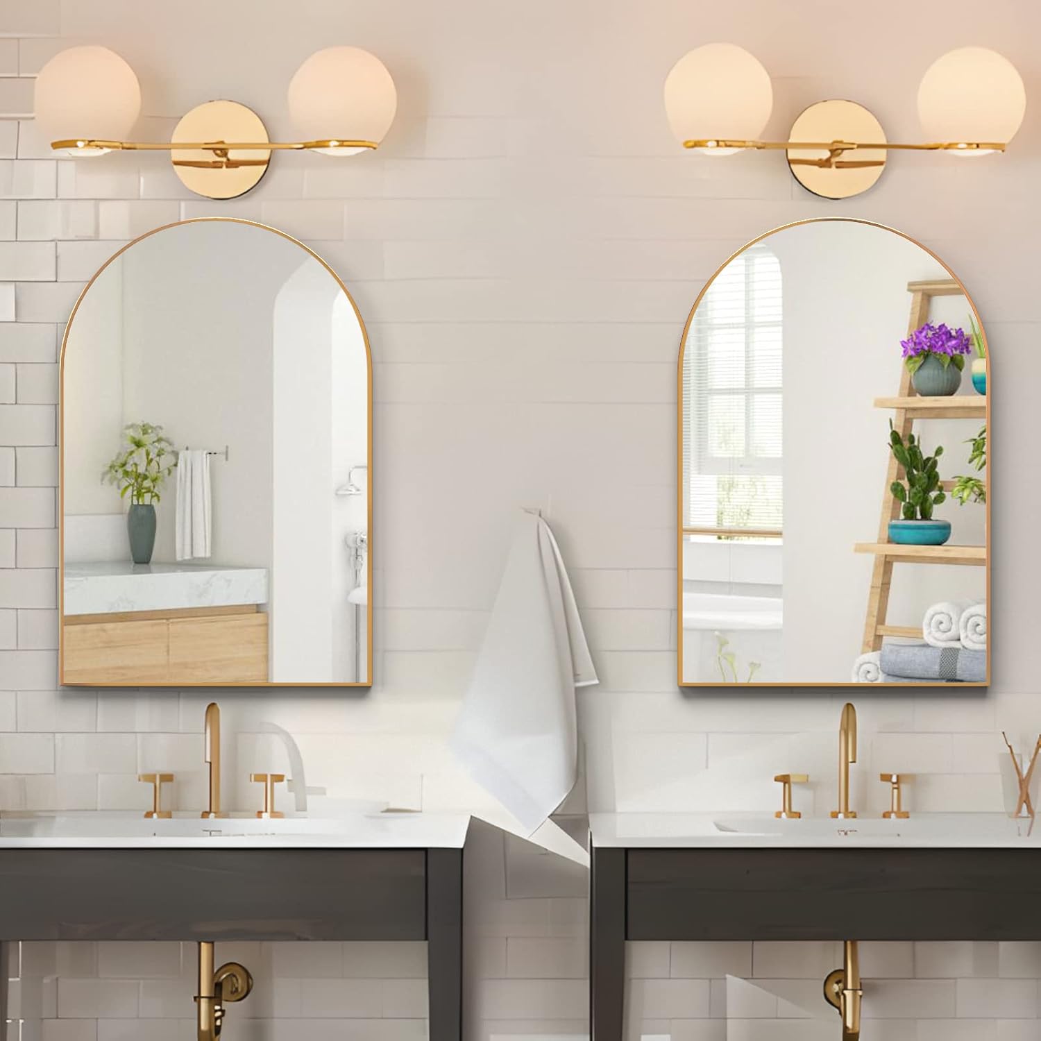 Detalle 2 de NEUWEABY arched wall mirror 20 x 30 in