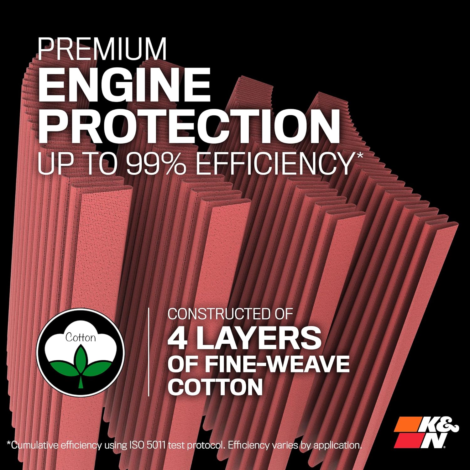 Thumbnail 3 de K&N Filtre à air universel conique RU-3600 (raccordement 102 mm)