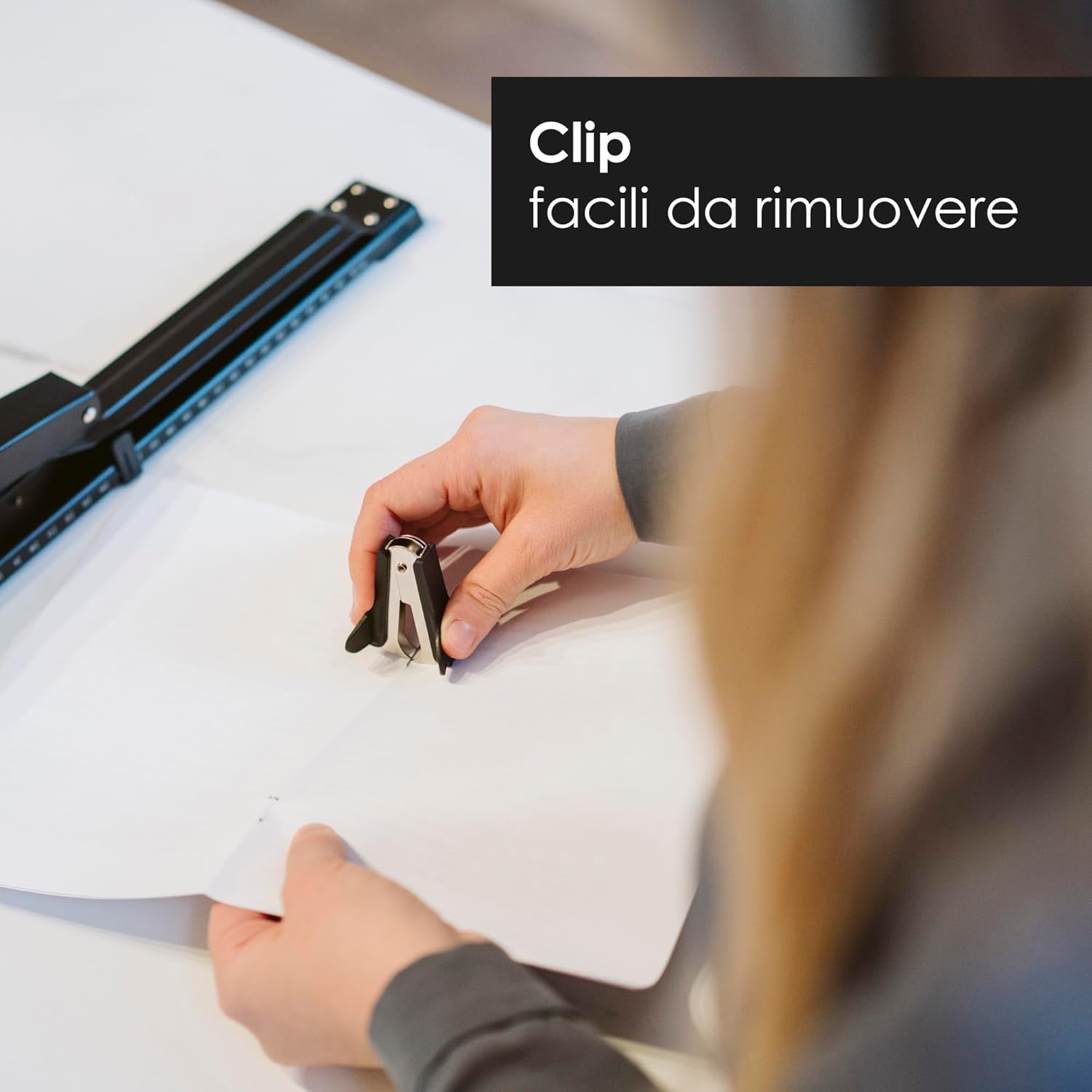 Thumbnail 4 de OfficeTree cucitrice a braccio lungo con levapunti e 1000 punti, per opuscoli e carta DIN A3