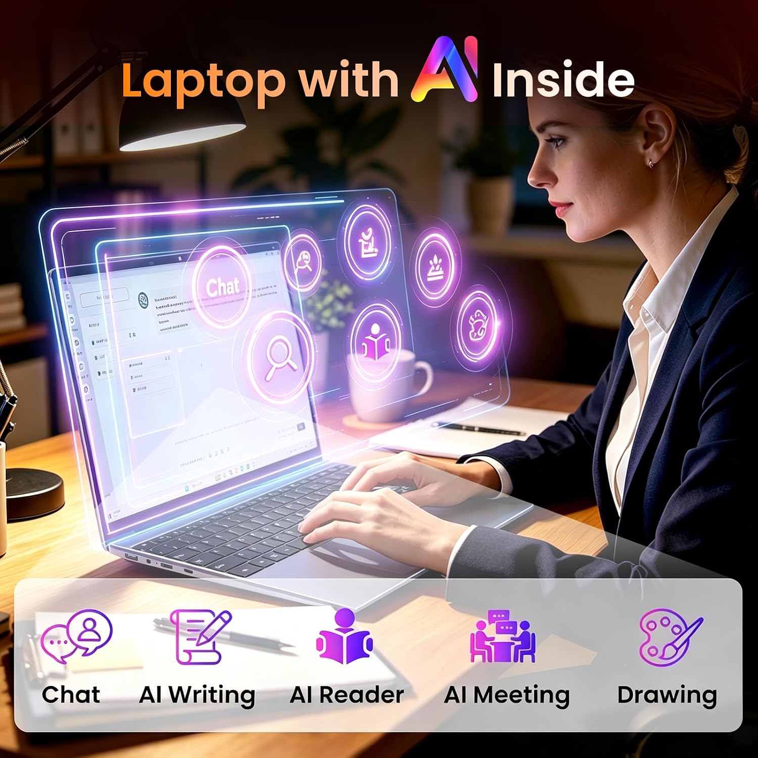 Detalle de drkako M156FH 15.6-Inch Laptop, 6GB RAM, 128GB SSD, Full HD