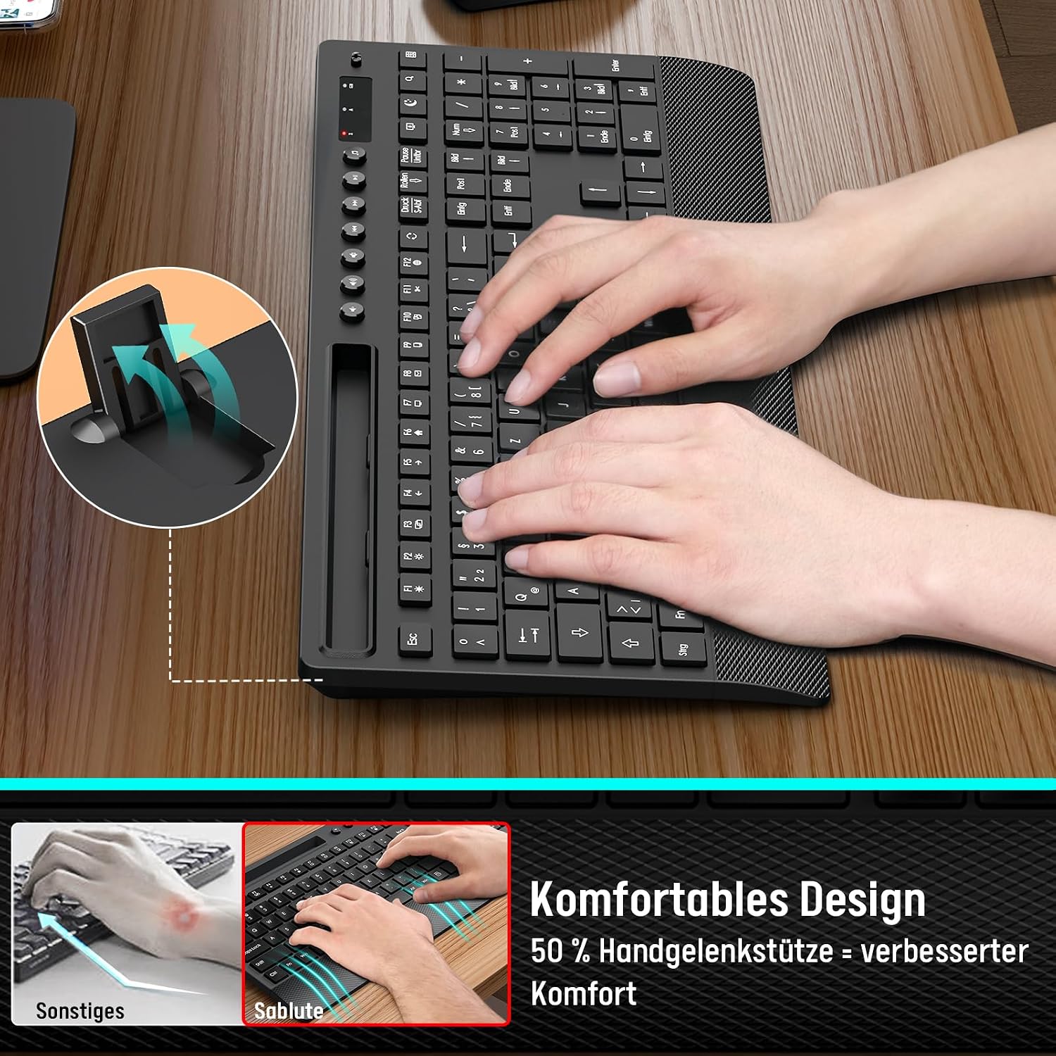 Detalle 2 de Kabelloses Tastatur-Maus-Set 2,4 GHz ⌨
