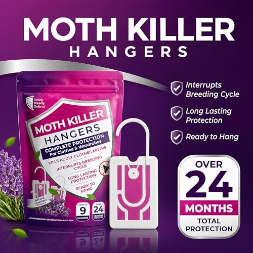 Thumbnail 1 de Ready Steady Gro 9-Pack Clothes Moth Killer Hangers: Lavender-Scented, Up to 3 Months Protection