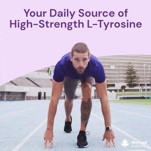 Detalle de New Leaf L-Tyrosine 1100mg Vegan Capsules, 120-Capsule Pack