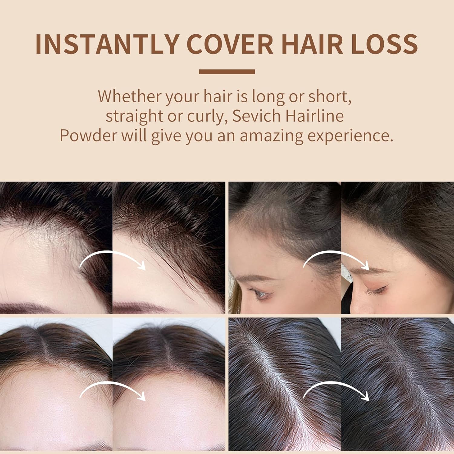 Detalle de Sevich Hairline Powder (Black) for Instant Root Touch-Ups and Thinning Coverage