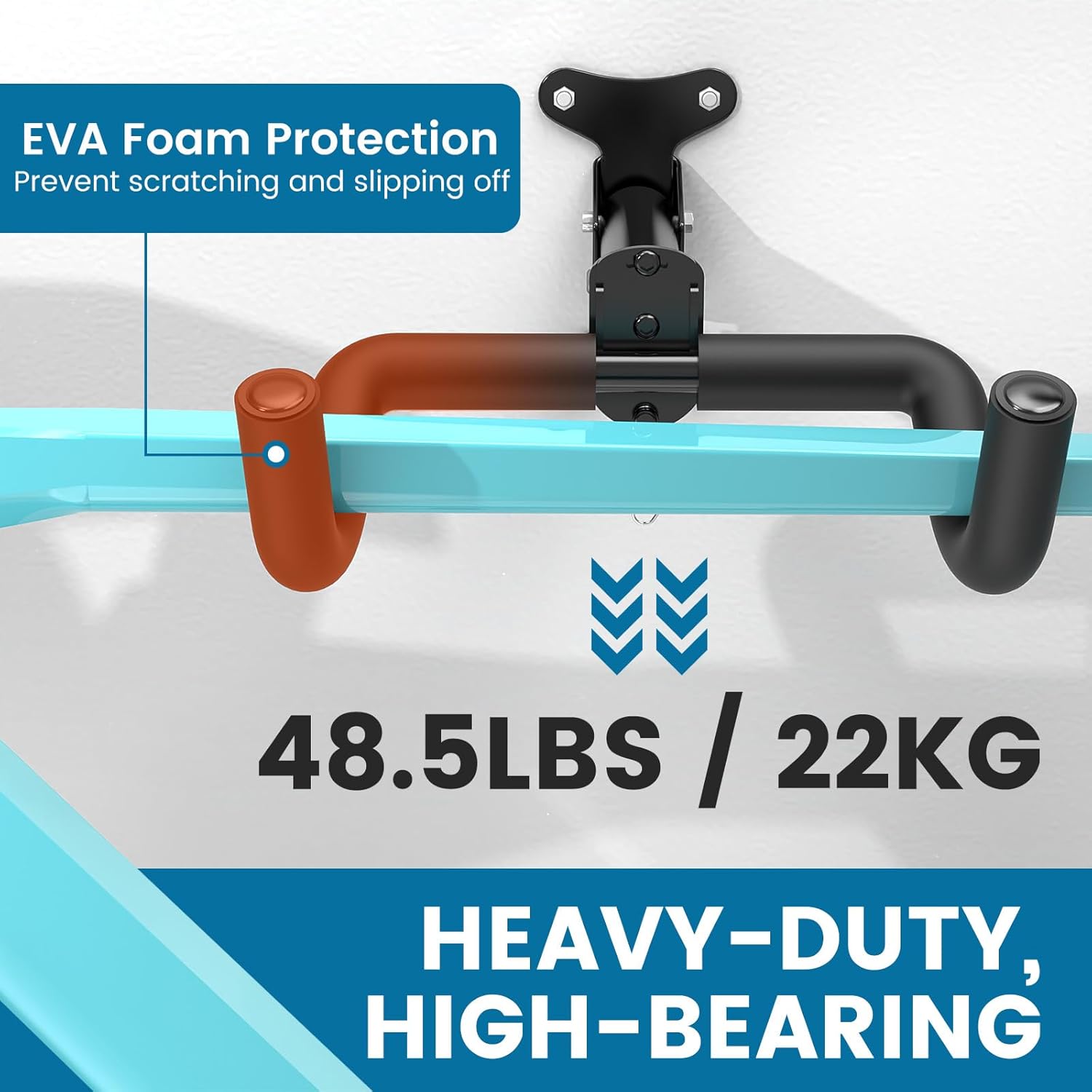 Detalle 2 de Housolution Bike Wall Mount 4-pack, 48.5 lb capacity