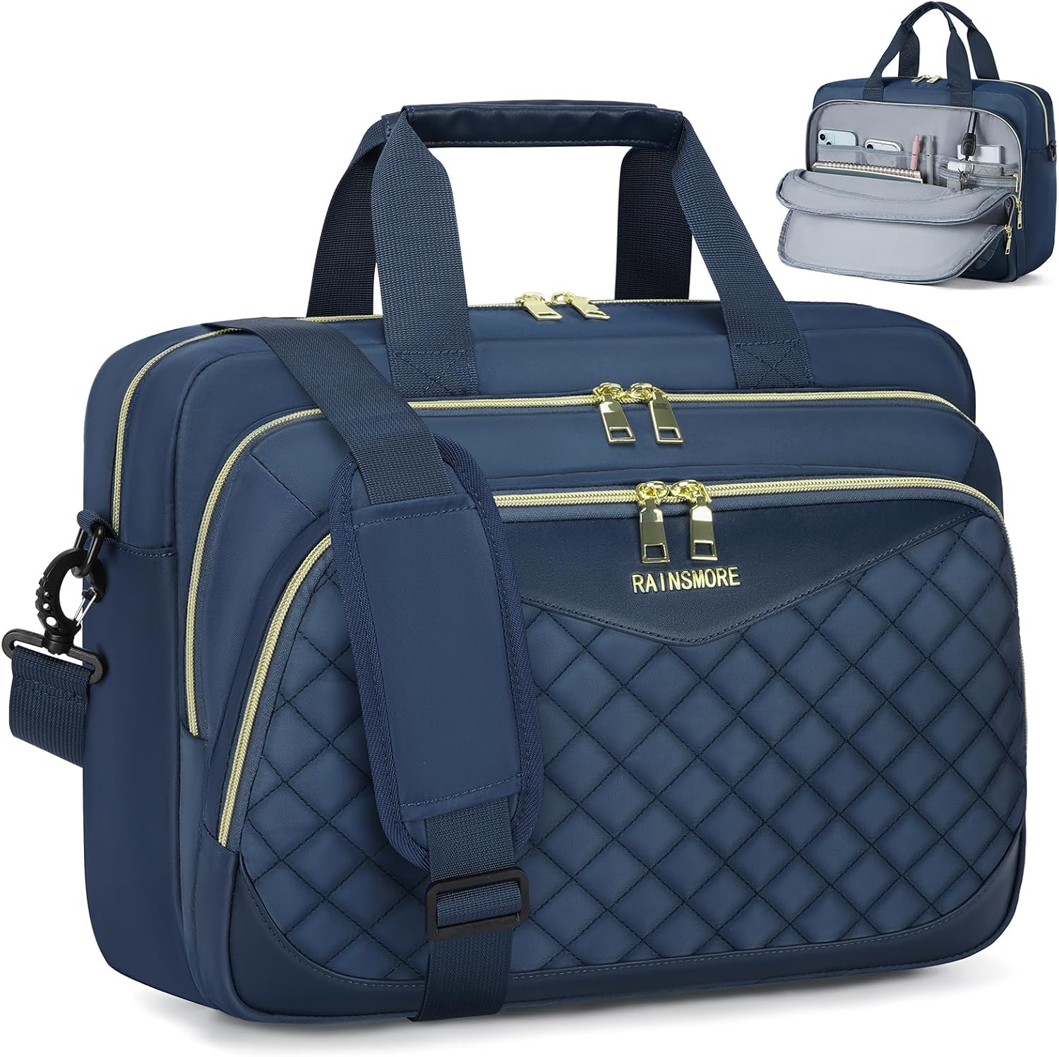 Thumbnail 6 de RAINSMORE Laptop Bag for Women 15.6 Inch: Practical, Professional Briefcase for Work and Travel