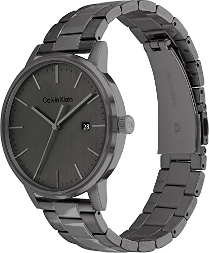 Detalle 2 de Calvin Klein Montre Analogique Quartz pour Homme - Bracelet Linked en Acier Gris 25200054