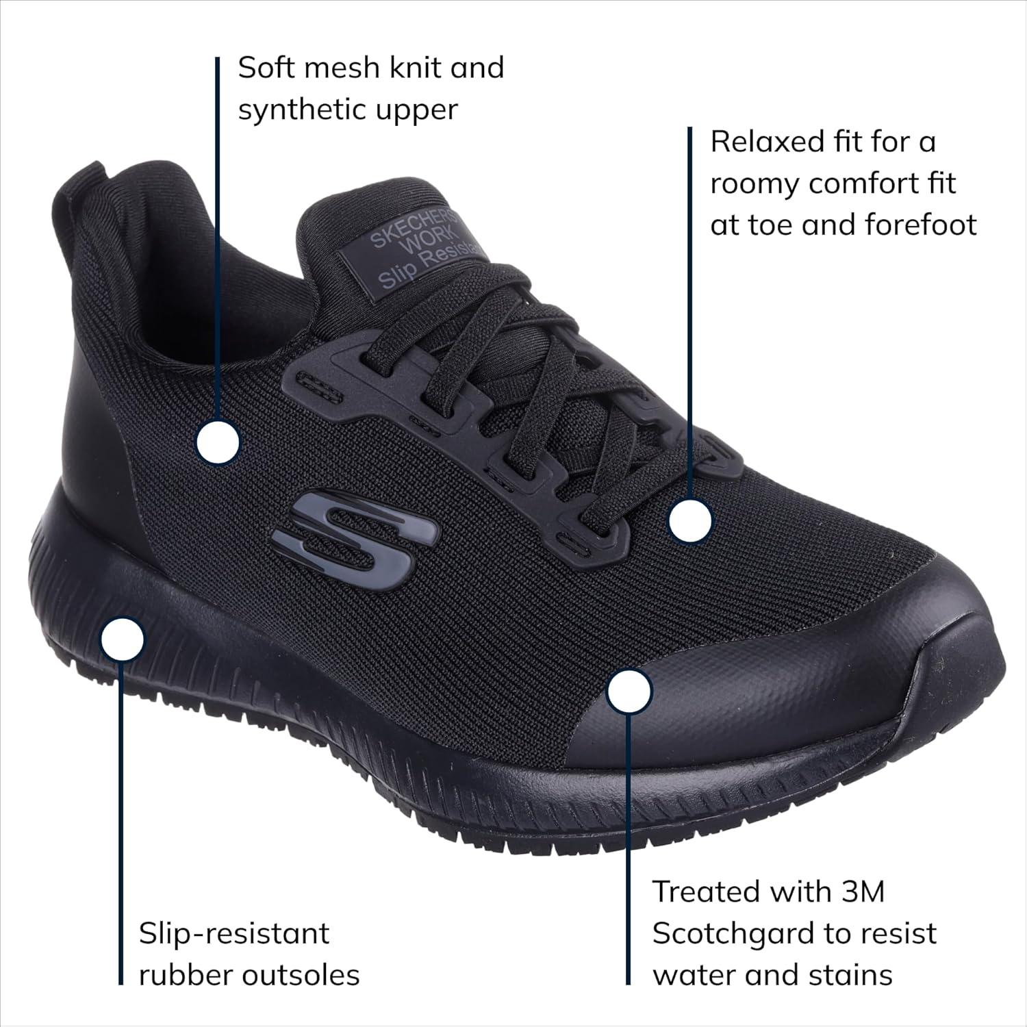 Thumbnail 5 de Skechers Squad SR Non Slip Work Shoes 👟