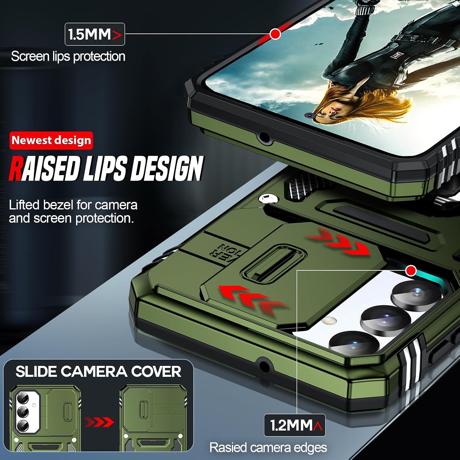 Thumbnail 2 de Samsung Galaxy A17 phone case with lens slider