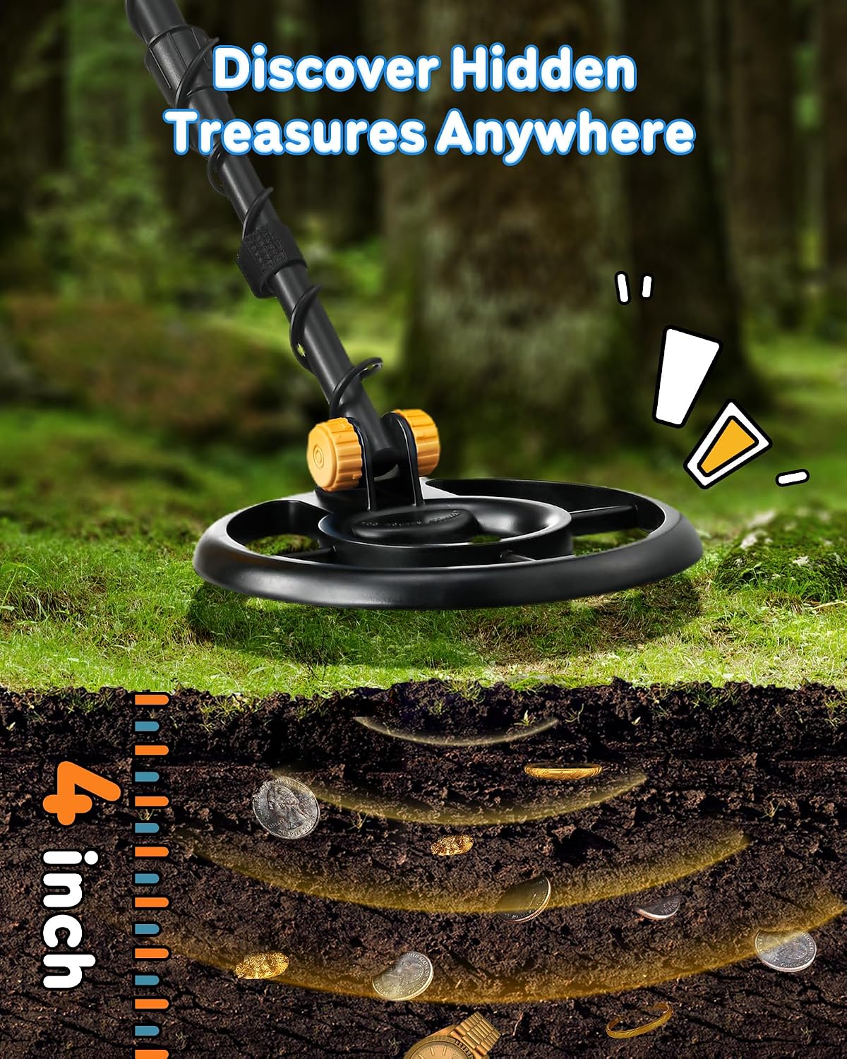 Detalle de RM RICOMAX Kids Metal Detector, 7.4-inch coil