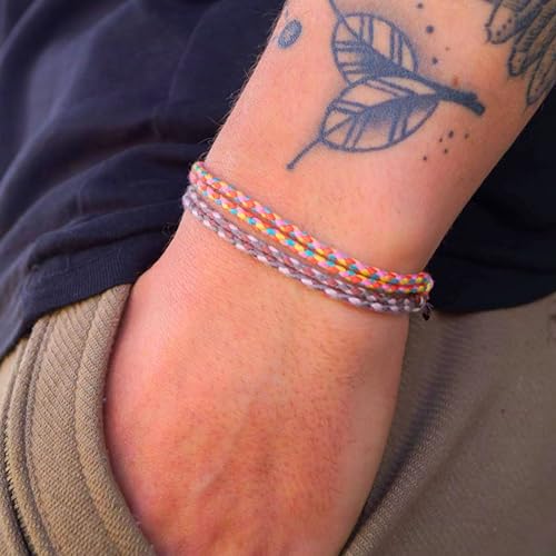 Detalle de Made by Nami Boho Surfer-Armband 2er Set – Handmade & verstellbar, wasserfest, Braune Retro-Variante