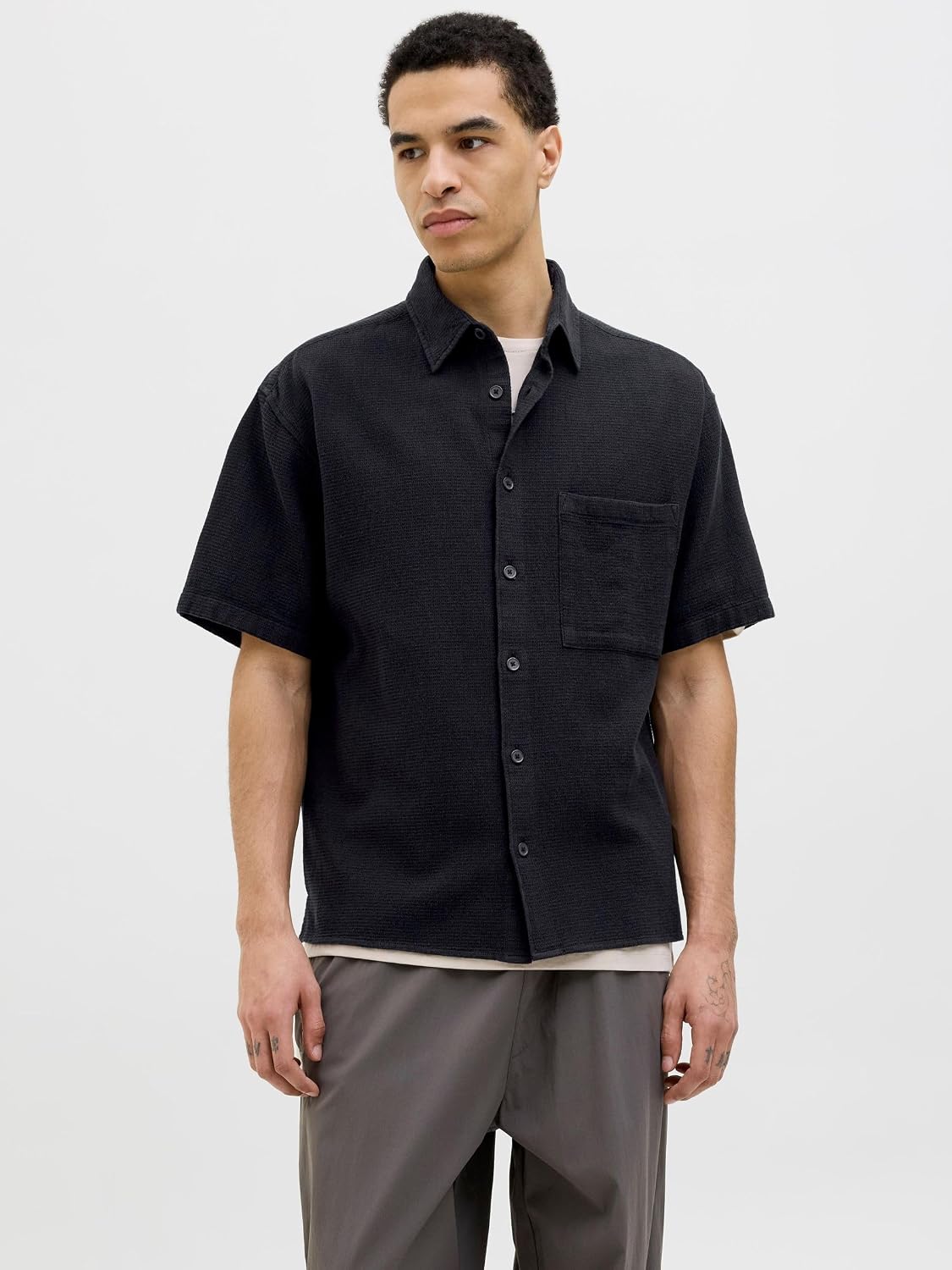 Detalle de JACK & JONES Jcodynamic Waffle T-Shirt SS Se25 Homme