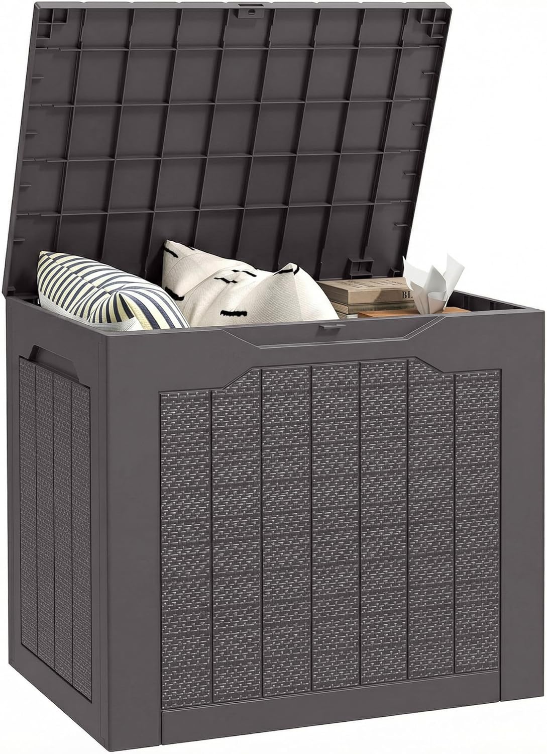Coffre de rangement extérieur Outsunny 93L — coffre étanche avec poignées encastrées